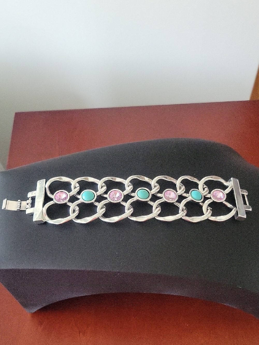 Vintage 80s Bracelet Silver-tone
